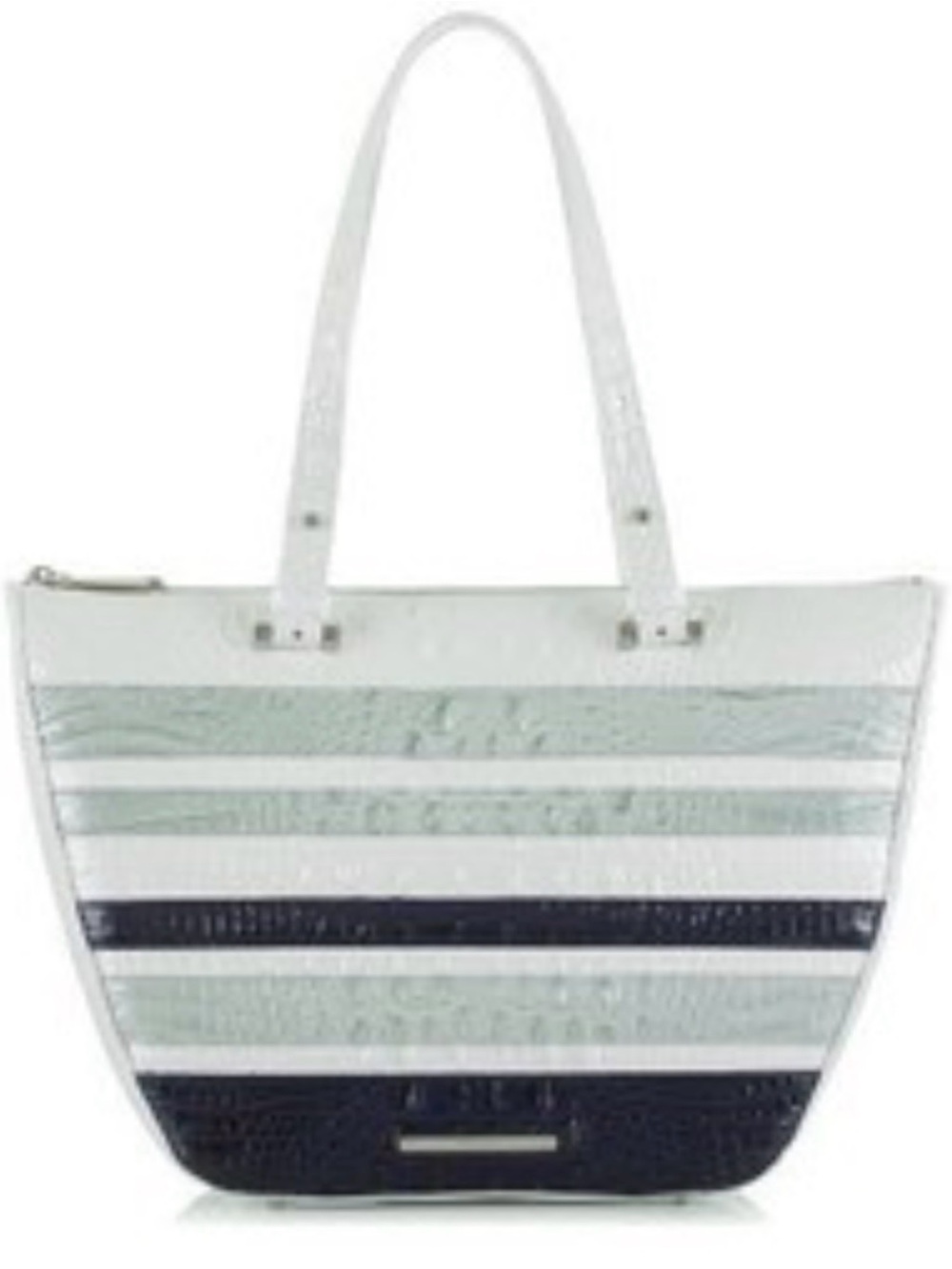 Brahmin Willa Vineyard Seaglass Croc Embossed Carryall Tote and wallet